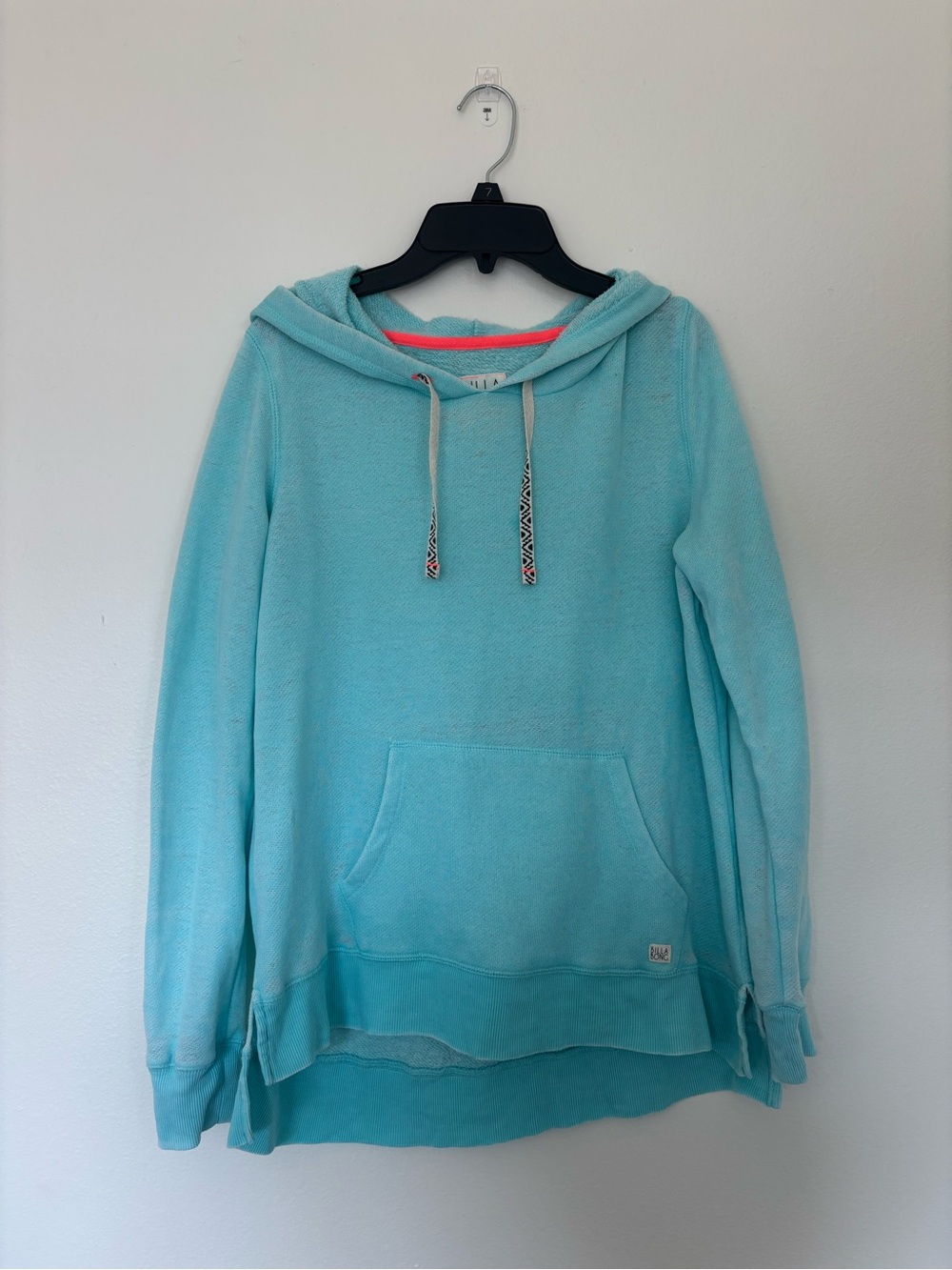 Billabong Teal Hooded Pullover Women’s Size M Vintage Beach Y2K Lightweight